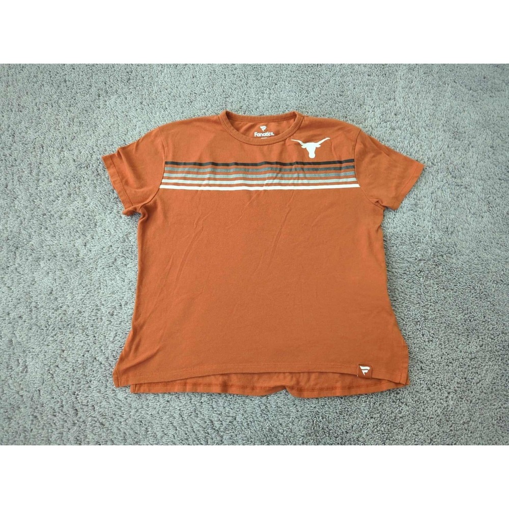 Texas Longhorns T Shirt Womens M Short Sleeve NCAA Fanatics Orange - Picture 1 of 8